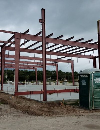 Red Iron Steel buildings Florida