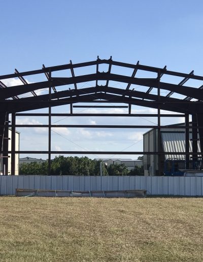 Red iron Steel Building Construction