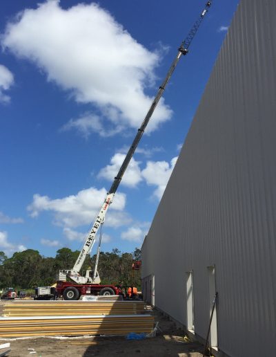 Modern Metal Building Storehouse Installation Florida